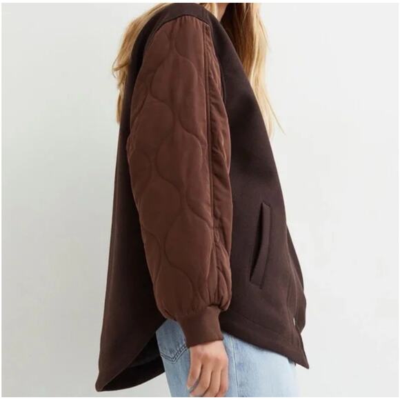 NWT H&M Baseball/Bomber Jacket Size L Oversize C10 - Picture 2 of 11